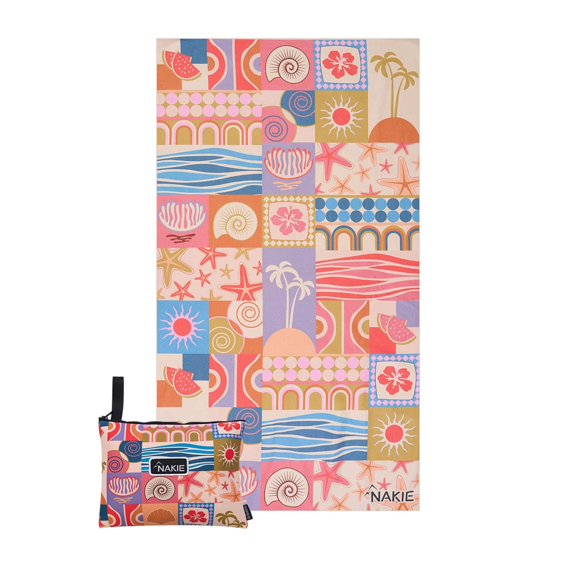 Retro Shores - Recycled Sand Free Beach Towel