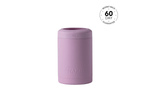 Dusty pink insulated coffee cup lid with Nakie branding, cylindrical design with rounded top rim preview #13