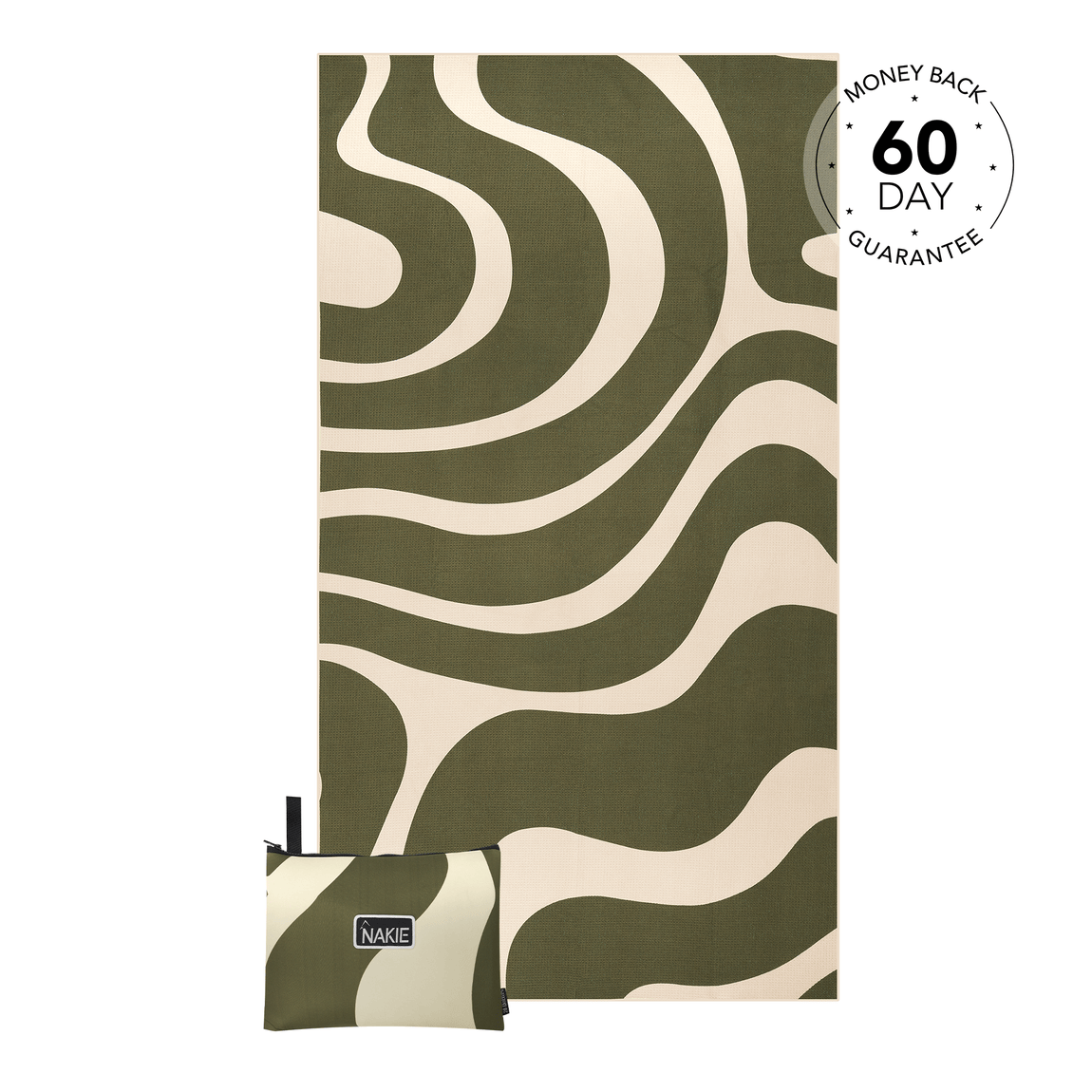Eucalyptus Green - Recycled Sand Free Beach Towel