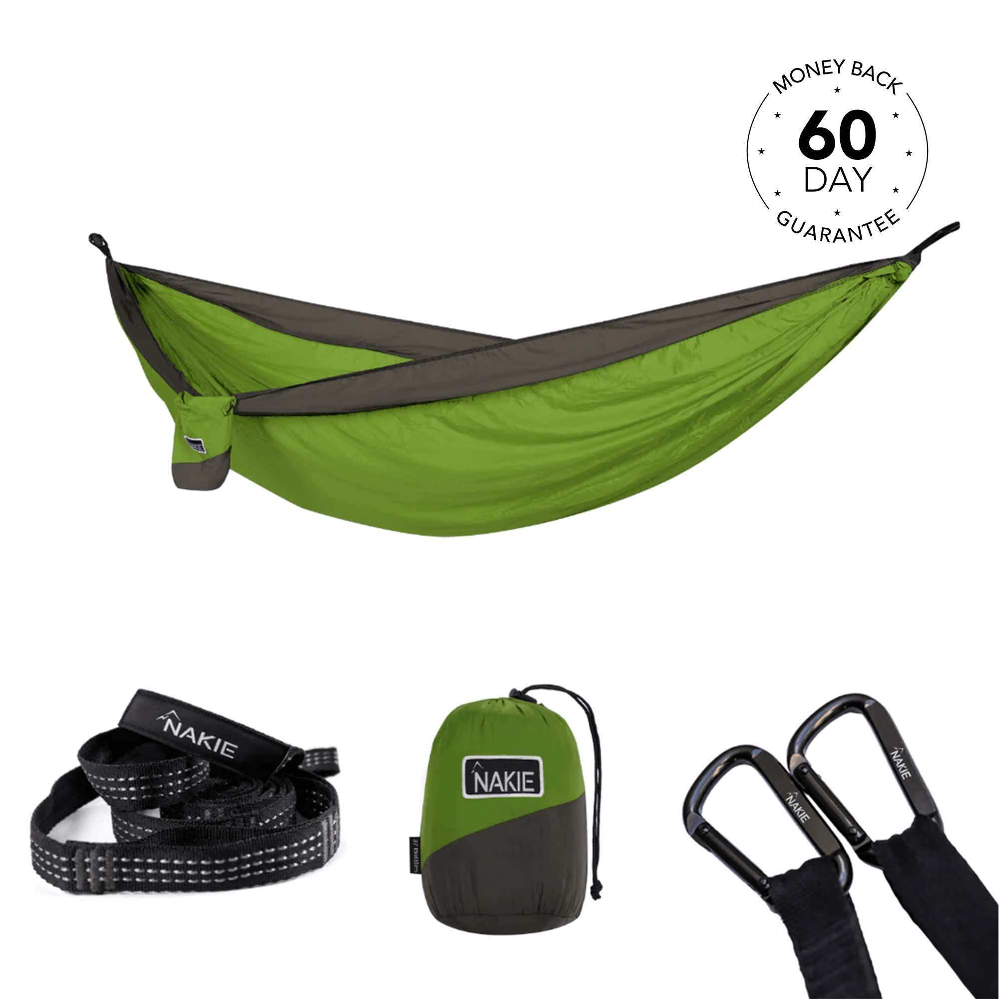 Forest Green - Recycled Hammock with Straps