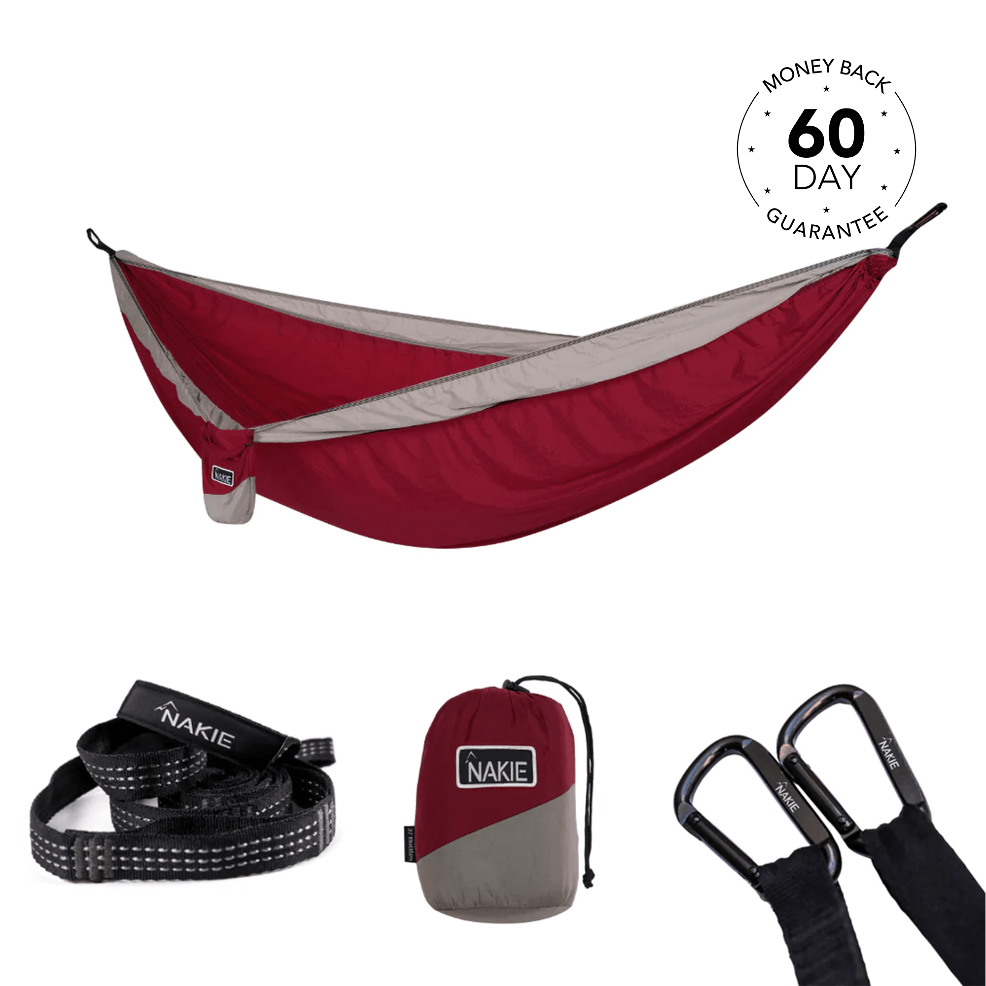 Merlot Red - Recycled Hammock with Straps