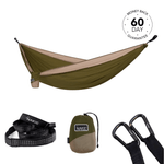 Olive Green - Recycled Hammock with Straps