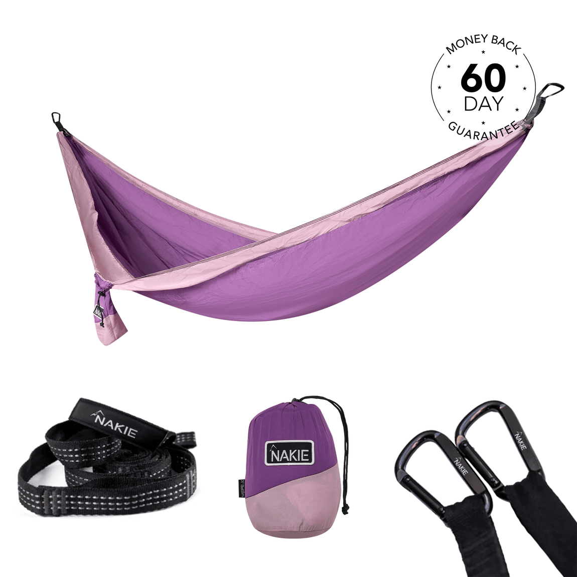 Mulberry Purple - Recycled Hammock with Straps