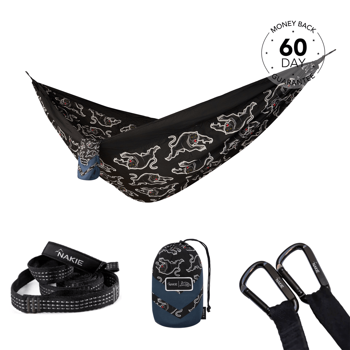 Panthers - NRL Recycled Hammock with Straps