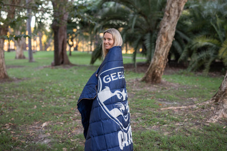 Geelong Cats - AFL Sustainable Down Puffy Blanket