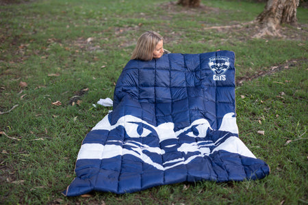 Geelong Cats - AFL Sustainable Down Puffy Blanket