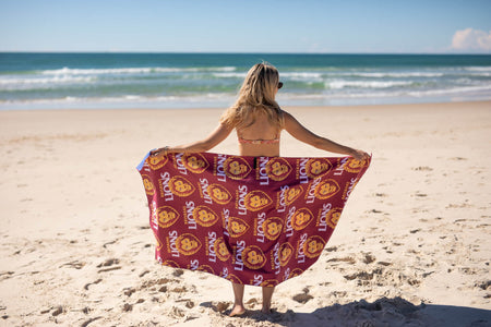 Brisbane Lions - AFL Recycled Sand Free Beach Towel