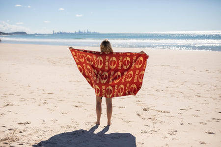 Gold Coast SUNS - AFL Recycled Sand Free Beach Towel
