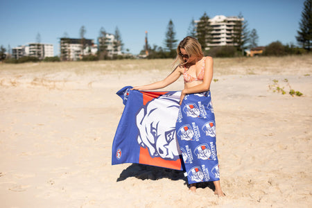 Western Bulldogs - AFL Recycled Sand Free Beach Towel