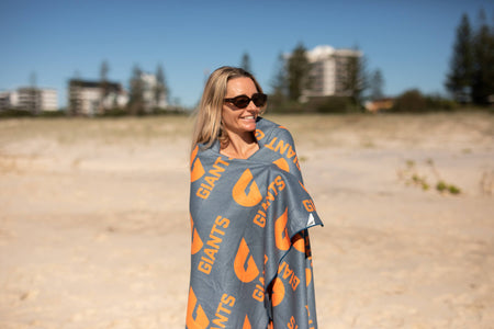 GWS Giants - AFL Recycled Sand Free Beach Towel