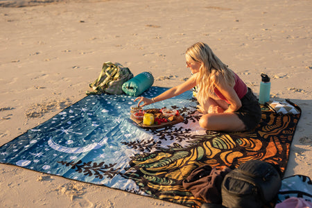 Starry Nights - Recycled Picnic Blanket