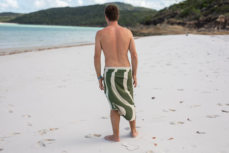 Eucalyptus Green - Recycled Sand Free Beach Towel