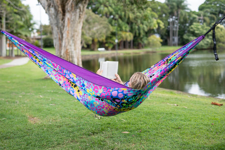 Kasey Rainbow - Recycled Hammock with Straps