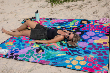 Kasey Rainbow - Recycled Picnic Blanket