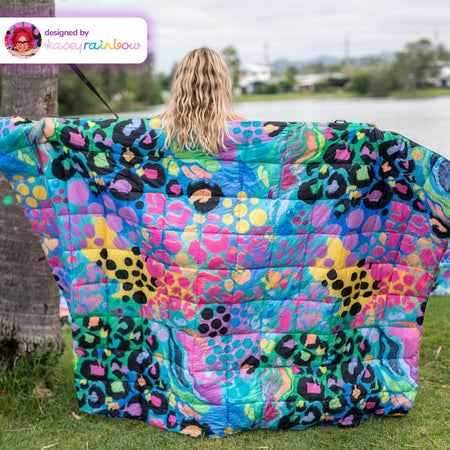 Kasey Rainbow - Sustainable Down Puffy Blanket