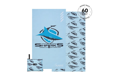 Sharks - NRL Recycled Sand Free Beach Towel