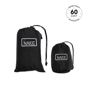 Studio shot presenting Nakie's bug net and tarp combination, showcasing their durable and protective features for outdoor camping and backpacking