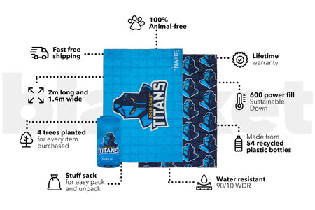 Titans - NRL Sustainable Down Puffy Blanket