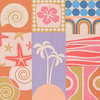 Retro Shores - Recycled Tote Bag swatch 1.0